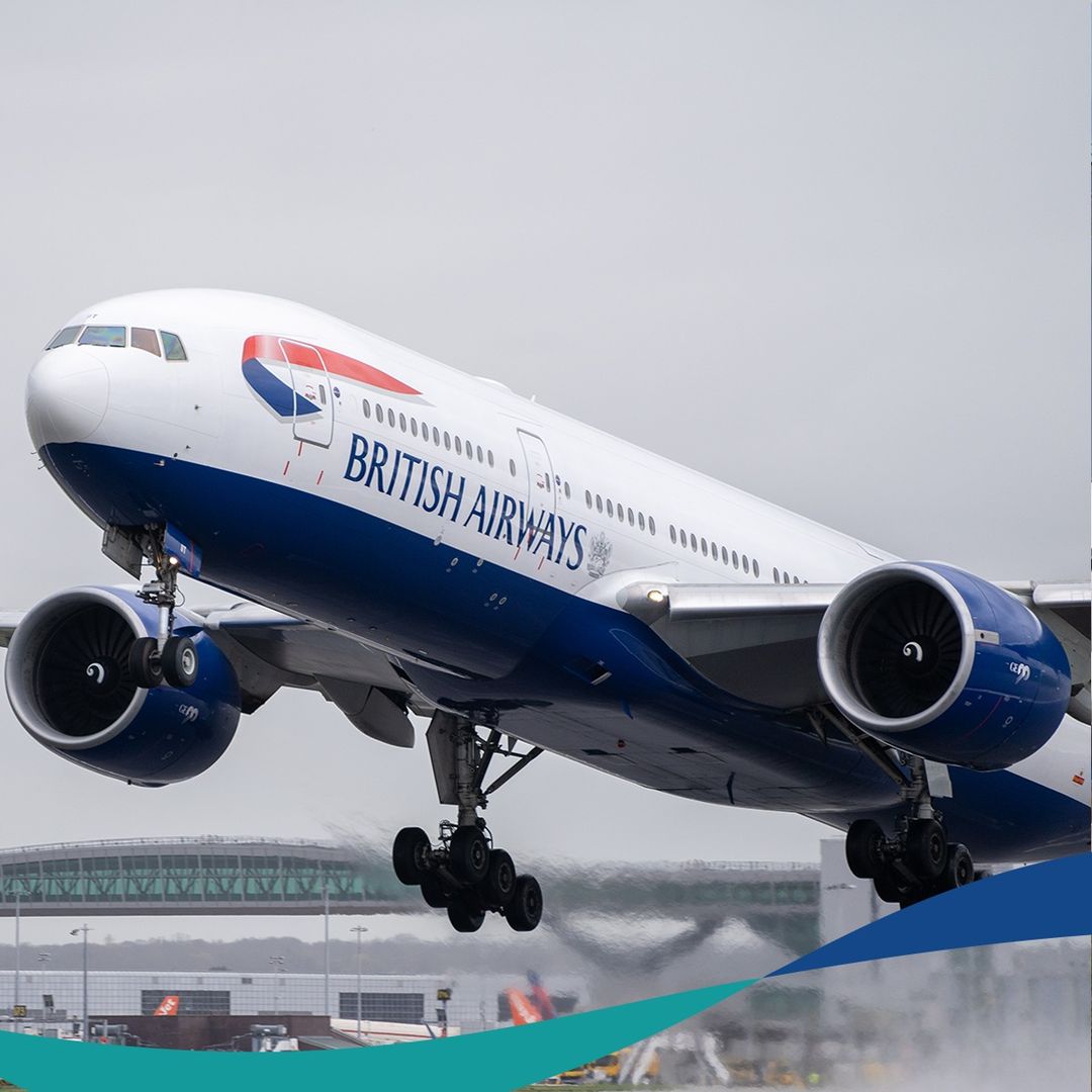 British Airways plane blocks runway