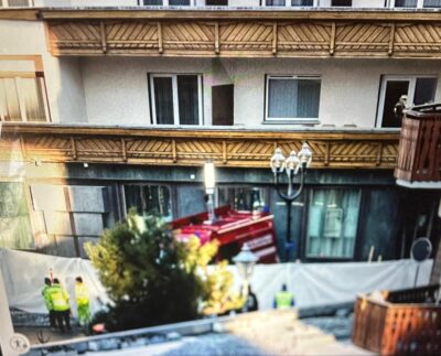 Fire at Swiss Alps bar