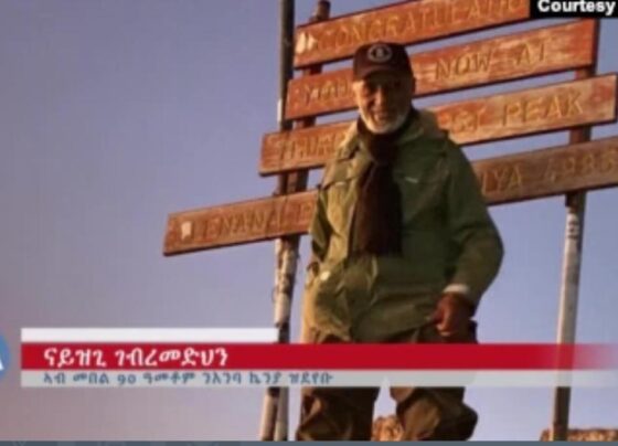 90-year-old Eritrean American climbs Mount Kenya